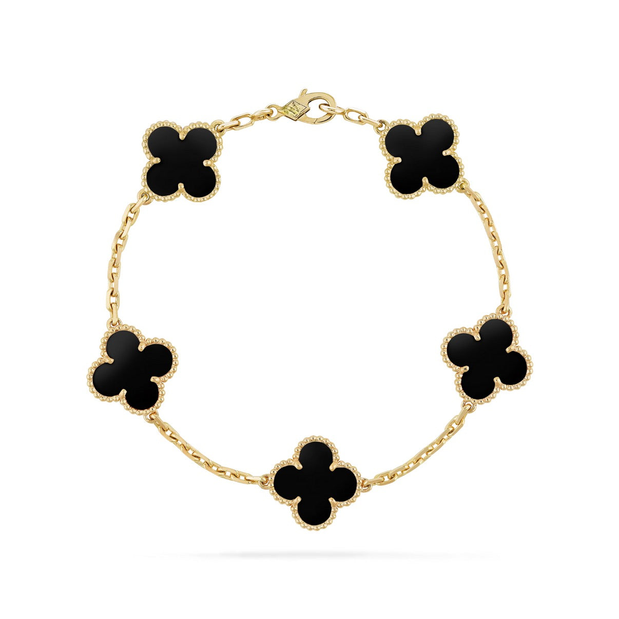 Luxury Black Clover Gold Bracelet