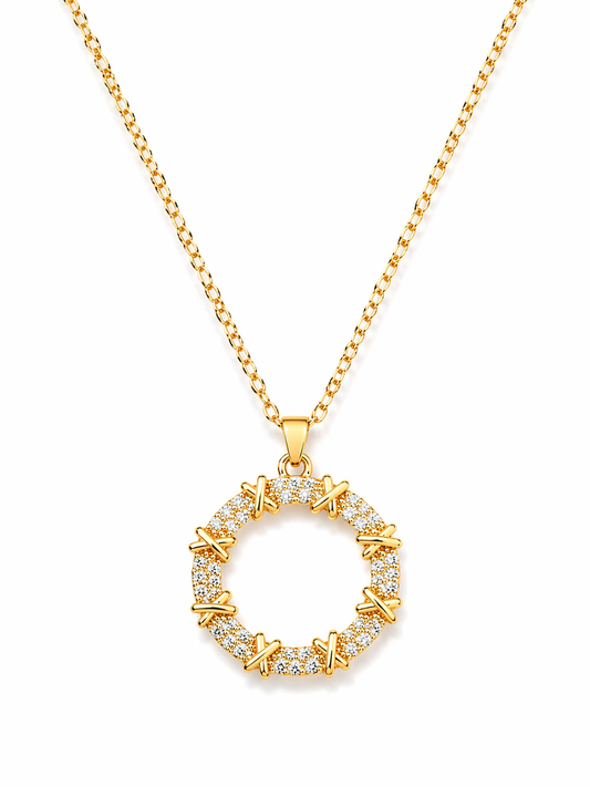 Stainless Steel Zircon Necklace