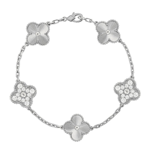 Luxury Clover Silver Bracelet