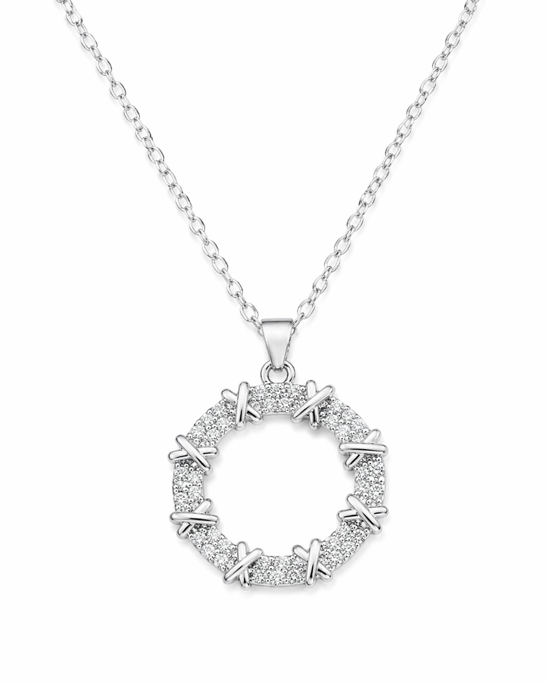 Stainless Steel Zircon Necklace