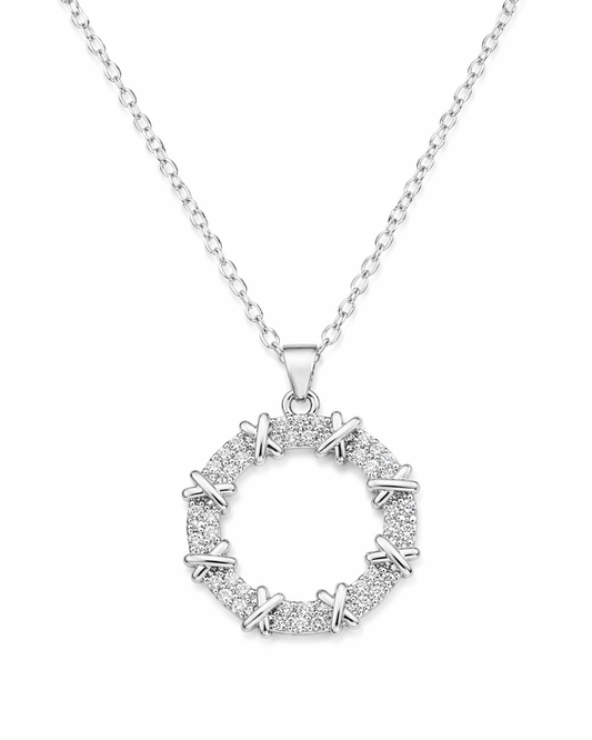 Stainless Steel Zircon Necklace