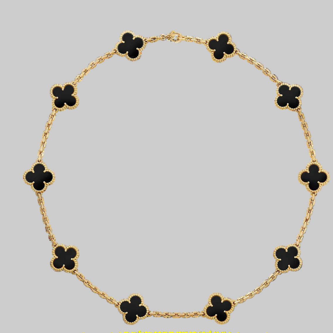 Luxury Black Clover Gold Necklace