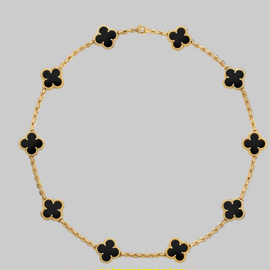 Luxury Black Clover Gold Necklace