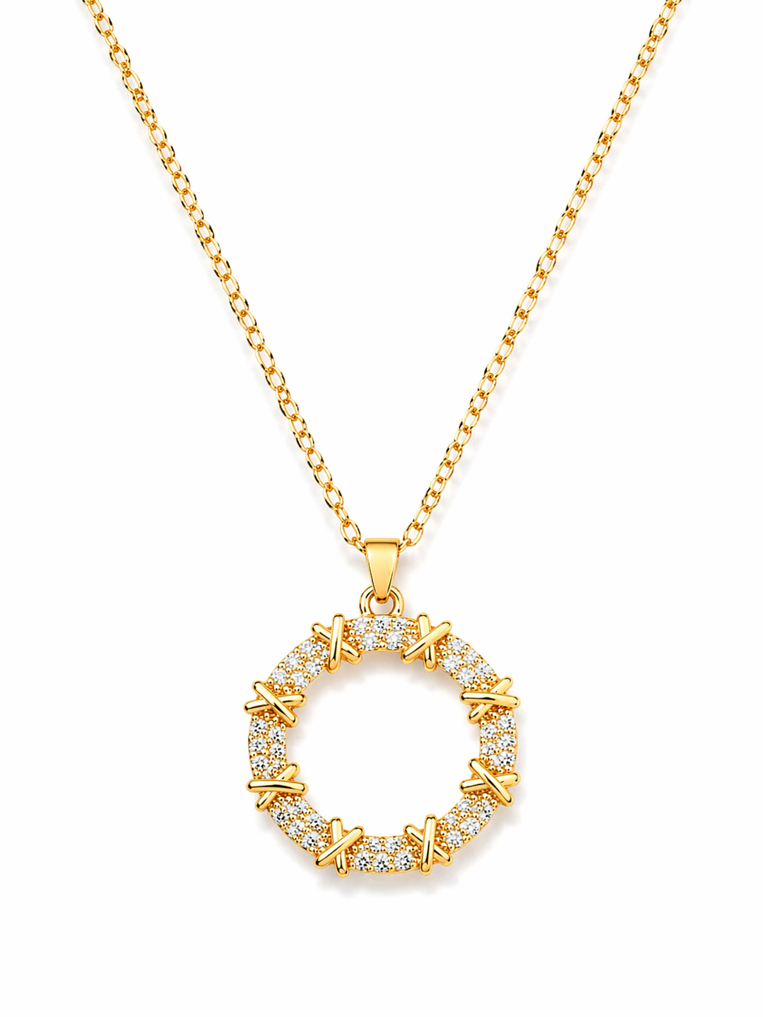 Stainless Steel Zircon Necklace